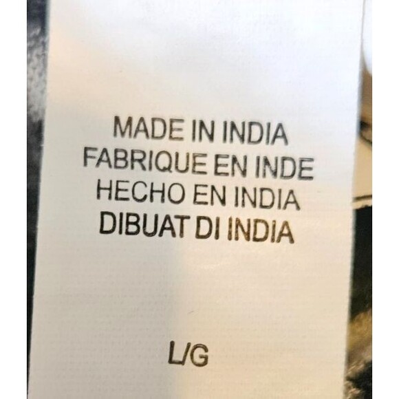 Lucky Brand Black & White Long-Sleeve Boho Top Women's Large - Picture 5 of 6